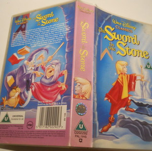 walt disney classics the sword in the stone vhs tape in good condition