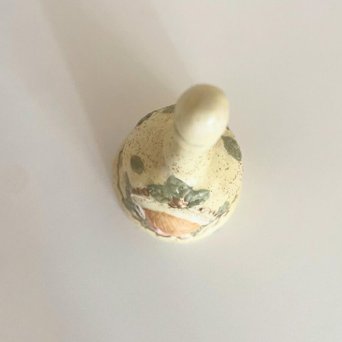 Ceramic bell ornament used, decorative festive item