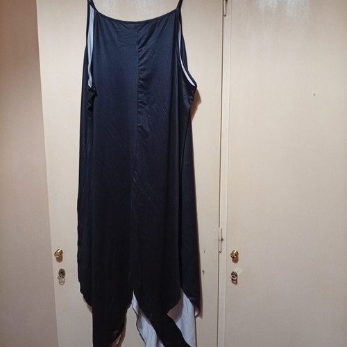 Sleeveless dress 5XL new, black, asymmetrical