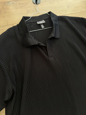 H&M men's collar shirt, black, XL