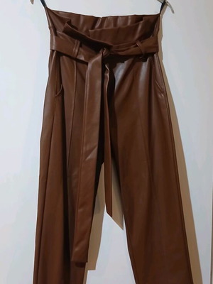 Brown leatherette pants new size M 38 10