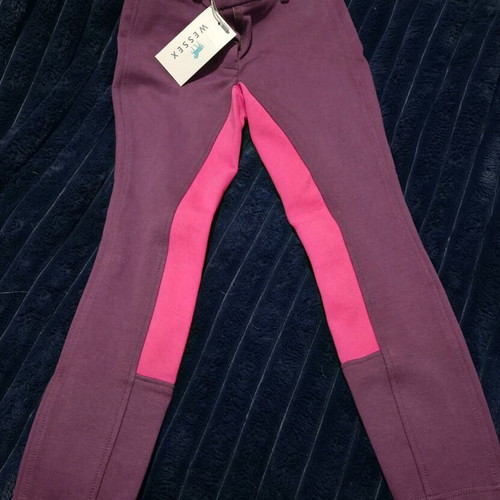 Wessex Girls' Riding Pants new, size 9-10 years, pink and purple