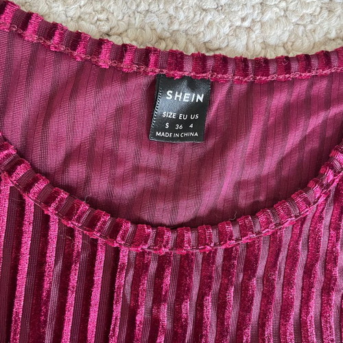Velvet blouse Shein like new, size S