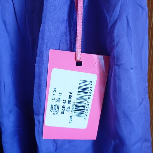 BSB purple silk mini dress with metallic detail