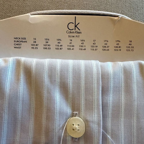 Calvin Klein men's shirt 100% cotton slim fit new, multicolor
