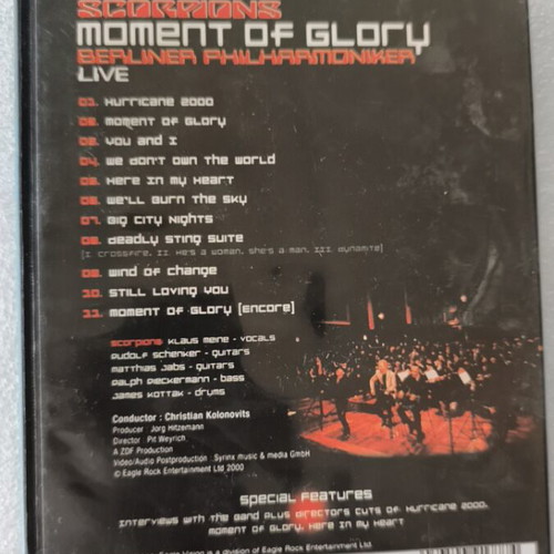 Scorpions Moment of Glory Live DVD σαν καινούργιο, rock