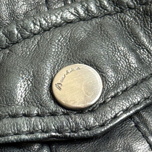 Bershka authentic leather jacket black, size S, like new