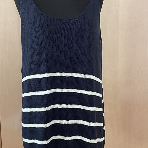 Esmara knitted women's top like new, navy and white stripes, size L