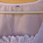 Women's folk blouse used, transparent, white