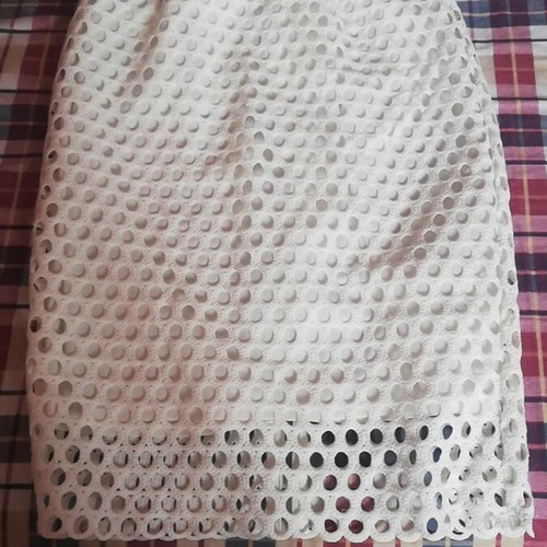 Zini skirt below the knee like new, white, size M 38 10