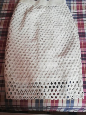 Zini skirt below the knee like new, white, size M 38 10