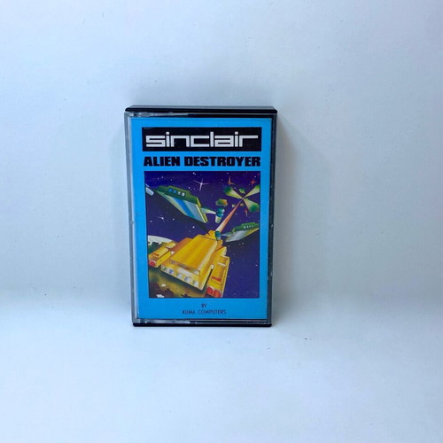 Alien Destroyer tape cassette for Spectrum ZX used, complete in box