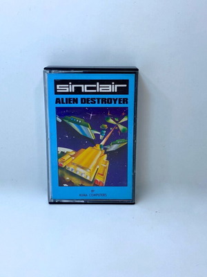 Alien Destroyer tape cassette for Spectrum ZX used, complete in box