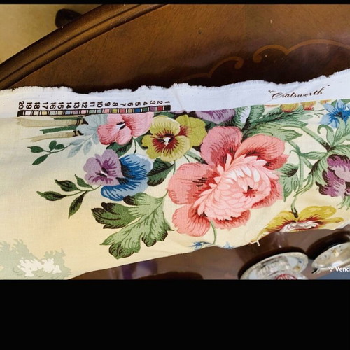 Chatsworth vintage cotton sateen fabric by Sanderson