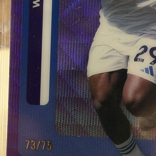 2026 Topps Chrome Premier League Soccer Wilfried Gnonto Purple Wave Refractor