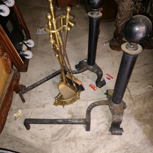 Fireplace accessories used, all together