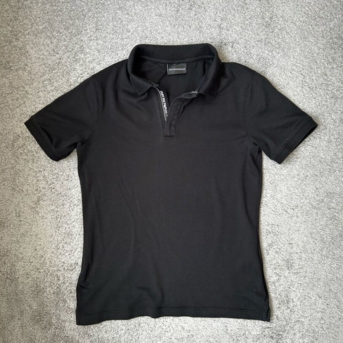 Emporio Armani men's zip polo shirt S like new, black