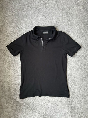 Emporio Armani men's zip polo shirt S like new, black