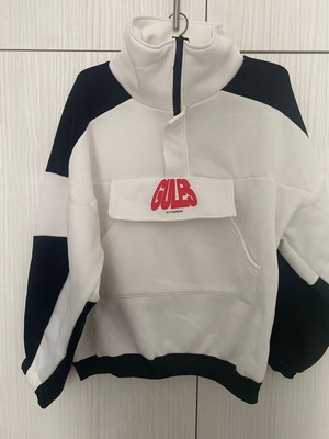 Oversized Korean style hoodie used, white, size L