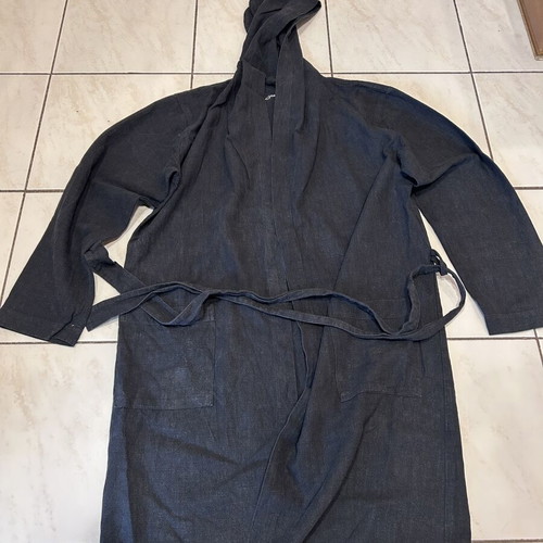 Handmade linen bathrobe like new, comfort at home, size S M