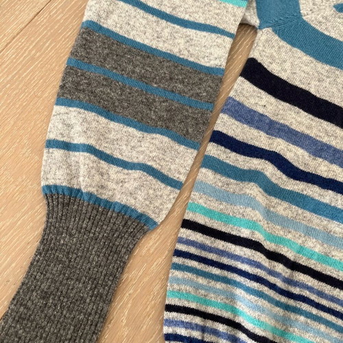 Benetton women's striped colorful turtleneck like new, size S