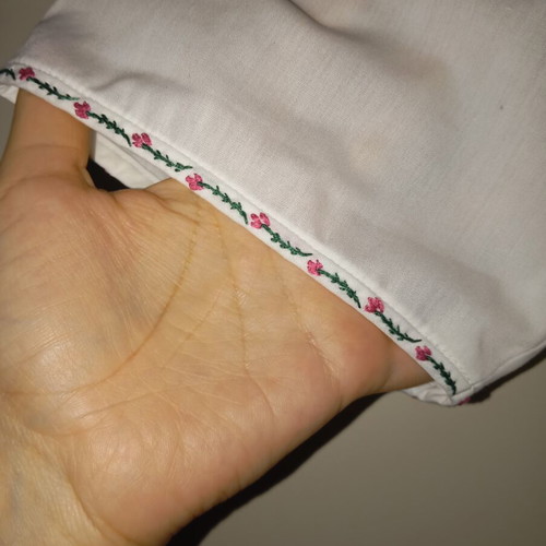 Rastl Bad Aussee Dirndlbluse crop blouse XL white with embroidery like new