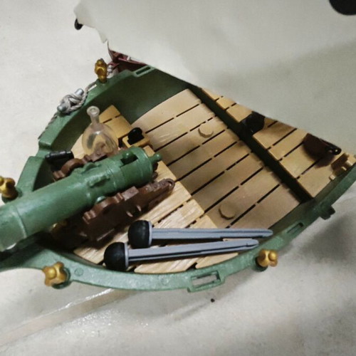 Playmobil Pirates pirate ship used with boat and underwater motor