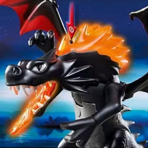 Playmobil Dragon used with light-up flames