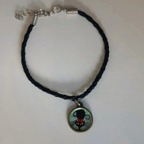 Cat bracelet new, hand paint