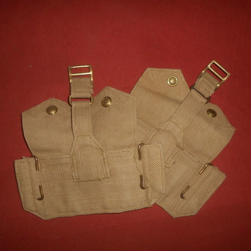 English Canvas Ammo Pouches for Lee-Enfield, New, 1952, Set of 2