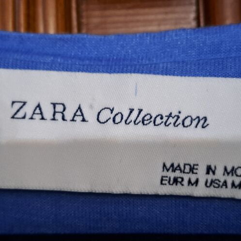 ZARA Collection Colorblock Cap Sleeve Scoop Neck Top, Medium