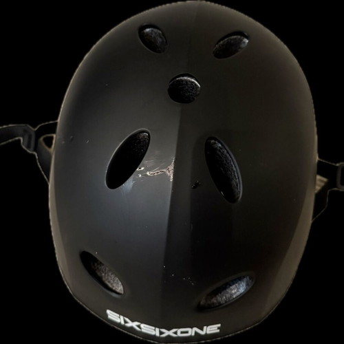 Six Six One SK-503 children's helmet used, dark grey