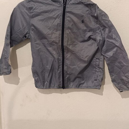 Petit Bateau windbreaker jacket 5y, new, striped polyester