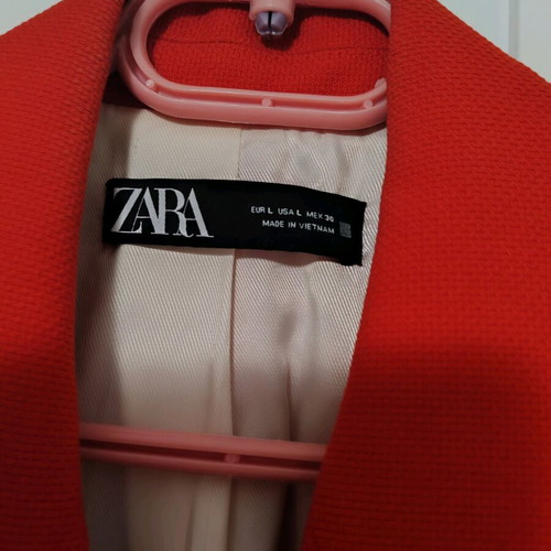 Zara jacket red-coral like new, size large