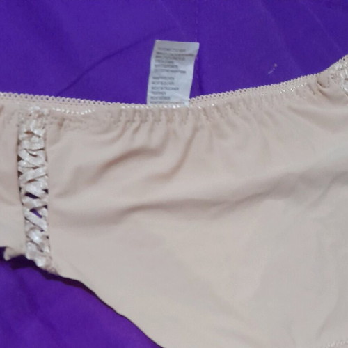 Beige string underwear size M new