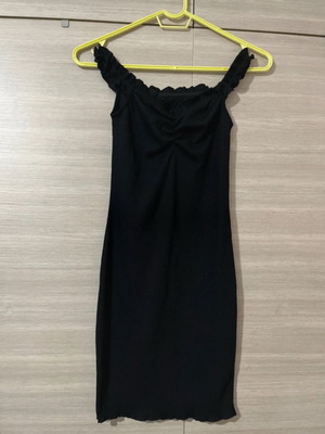 Rib dress black new