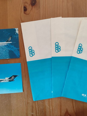 Σετ συλλεκτικών αναμνηστικών Olympic Airways σαν καινούργιο, 5 τεμάχια