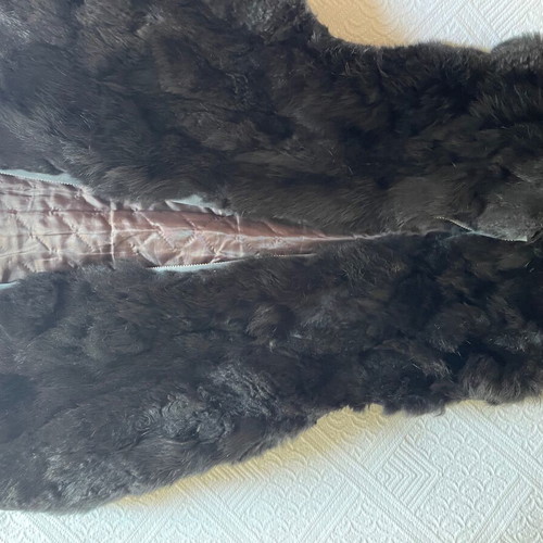Fur vest used, black, size L