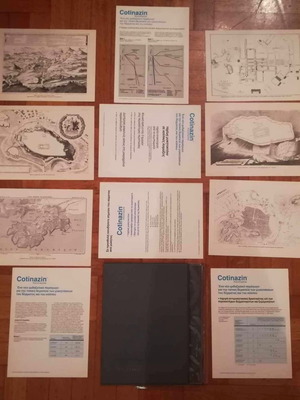 Engraving collection of 11 maps and cities Pfizer promotional edition