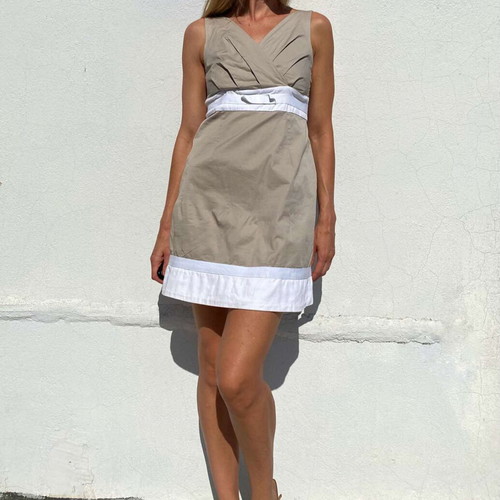 Key Di dress like new, size S, white and beige