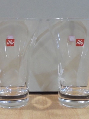 Illy Espresso set of two promotional glasses summer edition like new