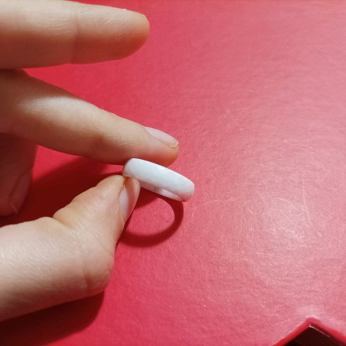 Polyhedral ceramic ring Jewelietta white like new