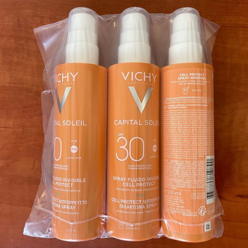 Vichy Capital Soleil Cell Protect Sunscreen Spray SPF30 new, pack of 3