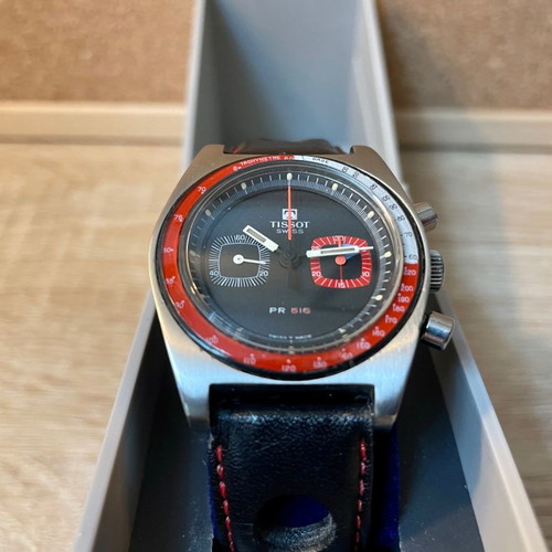 Tissot PR 516 Chronograph Lemania 1783 vintage watch used