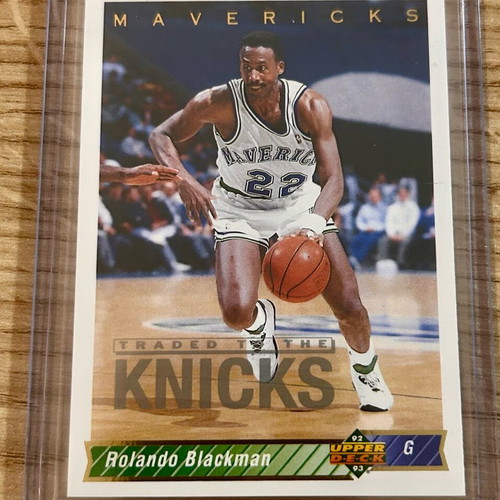 Κάρτα Rolando Blackman Dallas Mavericks NBA Upper Deck 1992 σαν καινούργιο