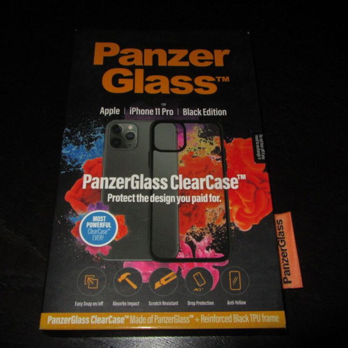 PanzerGlass Case ClearCase for iPhone 11 Pro Black Edition new