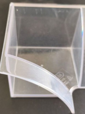 Note Paper Holder cube plastic transparent used