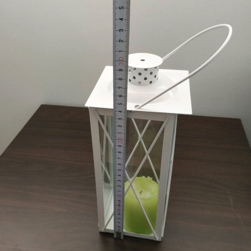 White metal table lantern like new