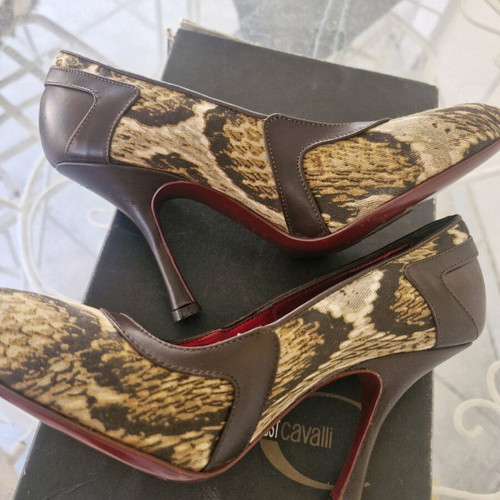 Just Cavalli leopard pumps leather and fabric new, size 36