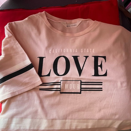 Crop top blouse H&M used, beige, size M